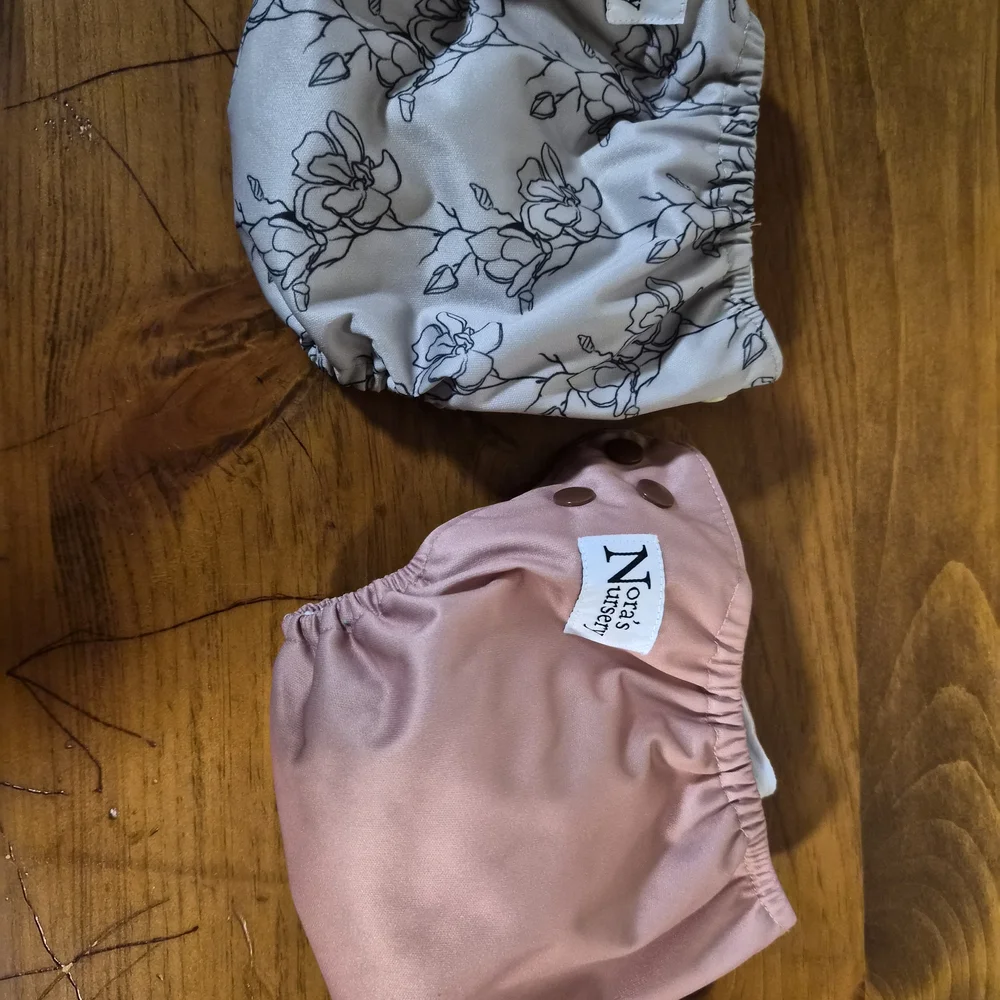 Kids Floral Diaper Covers - Brown and Gray